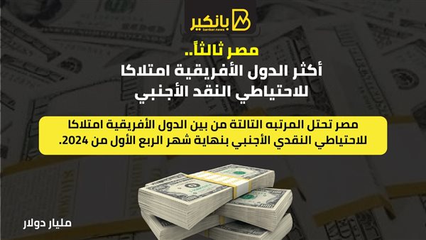 Read more about the article مصر تحتل المركز الثالث.. الدولة الإفريقية صاحبة أكبر احتياطي من النقد الأجنبي